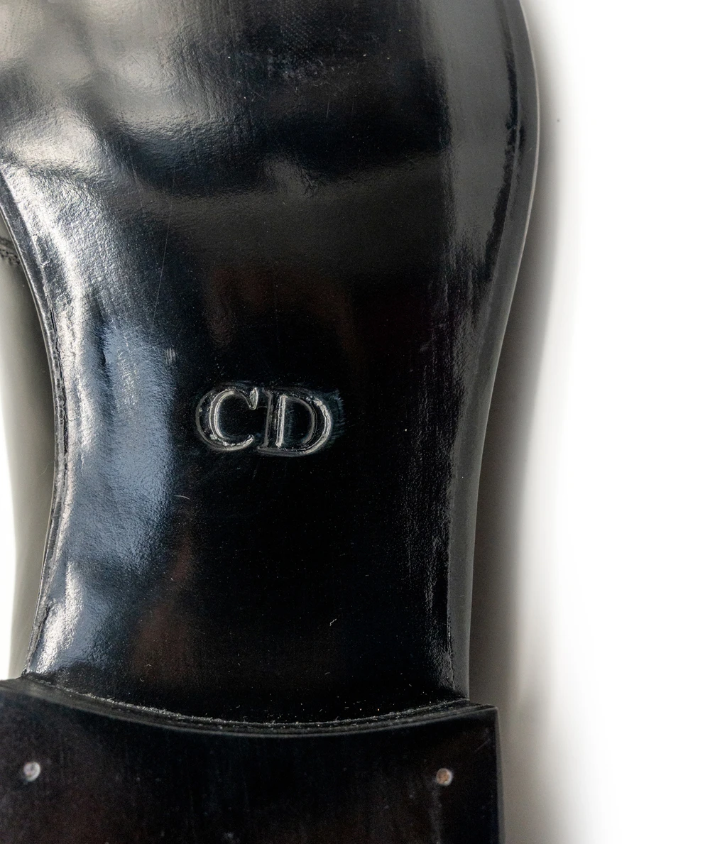 Dior Size 44 Mens Business Black Leather Shoes