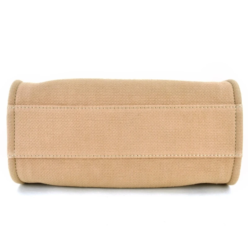 Chanel Deauville Medium Size Beige Color Canvas Tote Bag