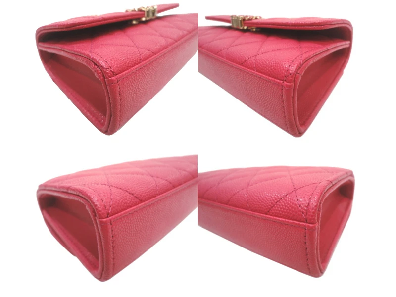 Chanel Dark Pink Caviar Leather Vanity Handle Bag