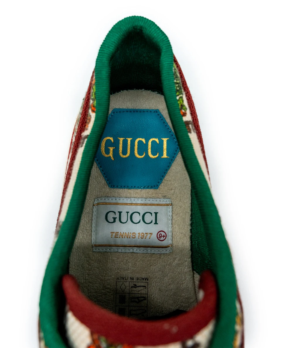 Gucci Size 46 Tennis 1977 Crown Print Mens Sneakers