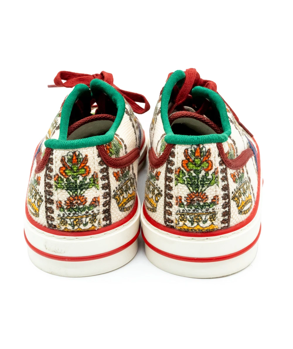 Gucci Size 46 Tennis 1977 Crown Print Mens Sneakers