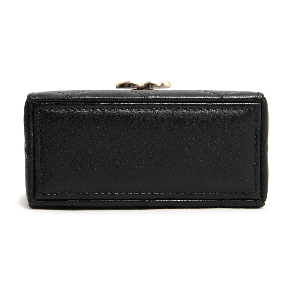Chanel Black Quilted Lambskin Box Chain Vanity Shoulder Bag