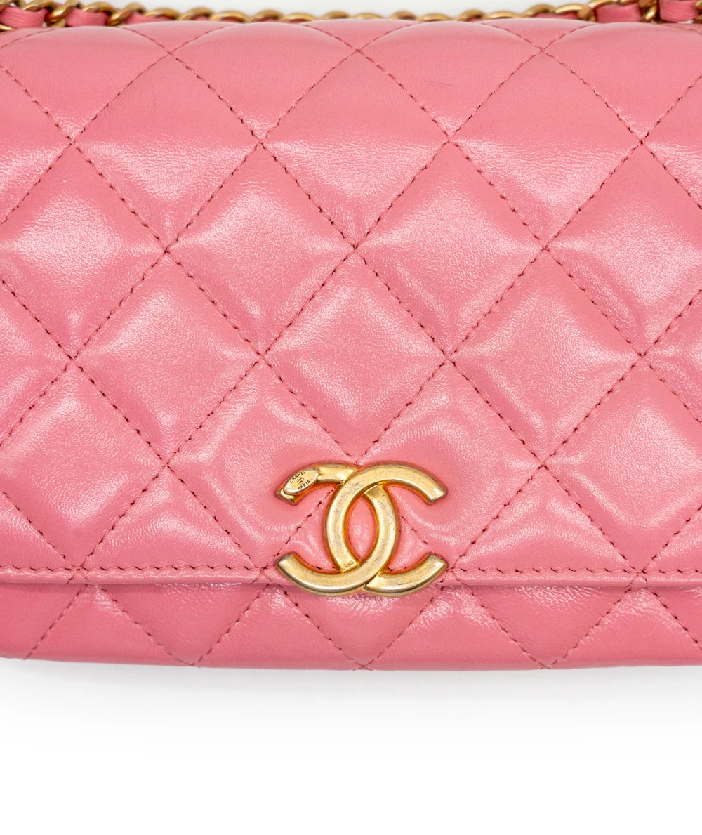 Chanel Small Lambskin Leather Casual Trip Flap Quilted Bag