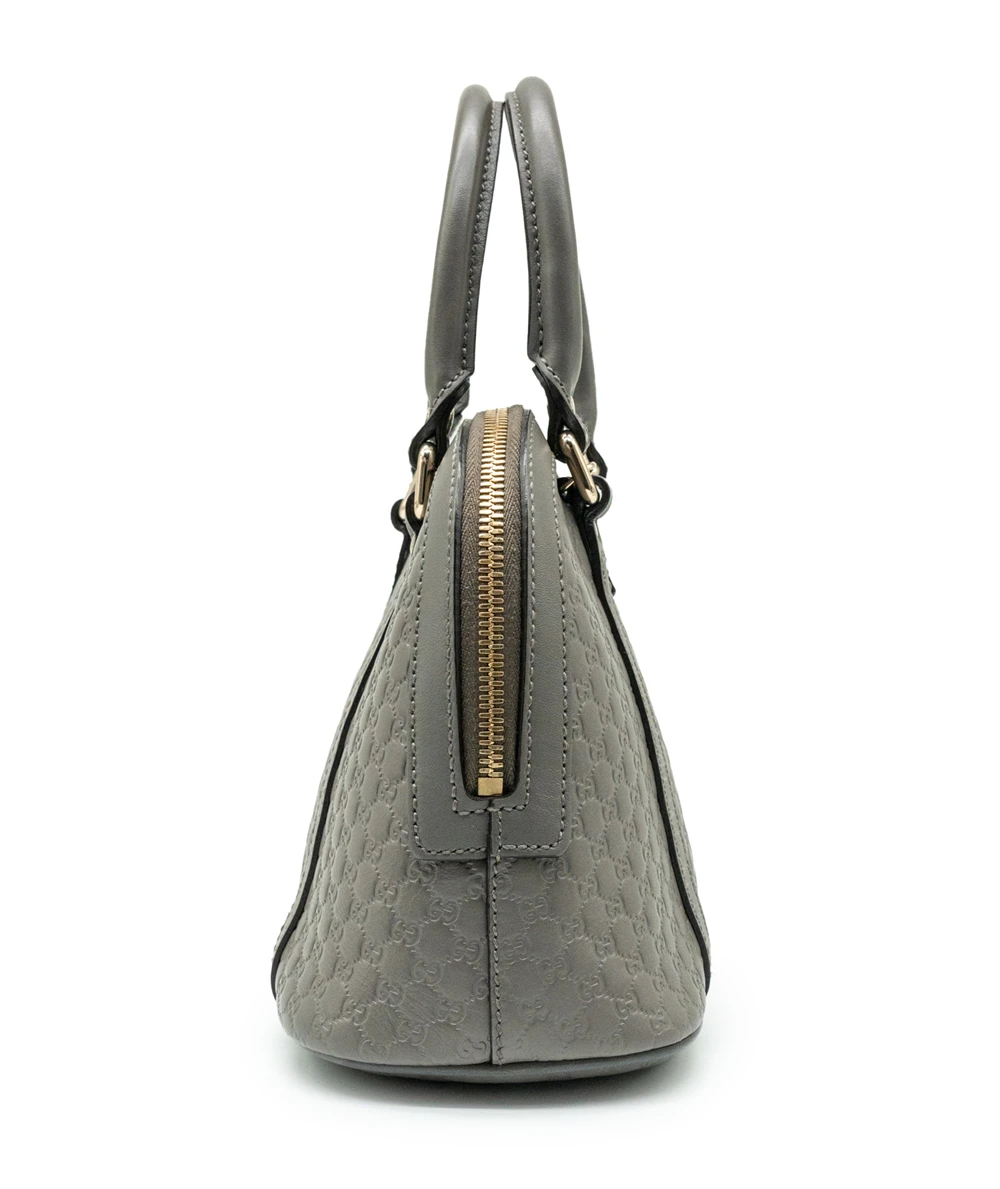 Gucci Grey Microguccissima Leather Mini Dome Bag
