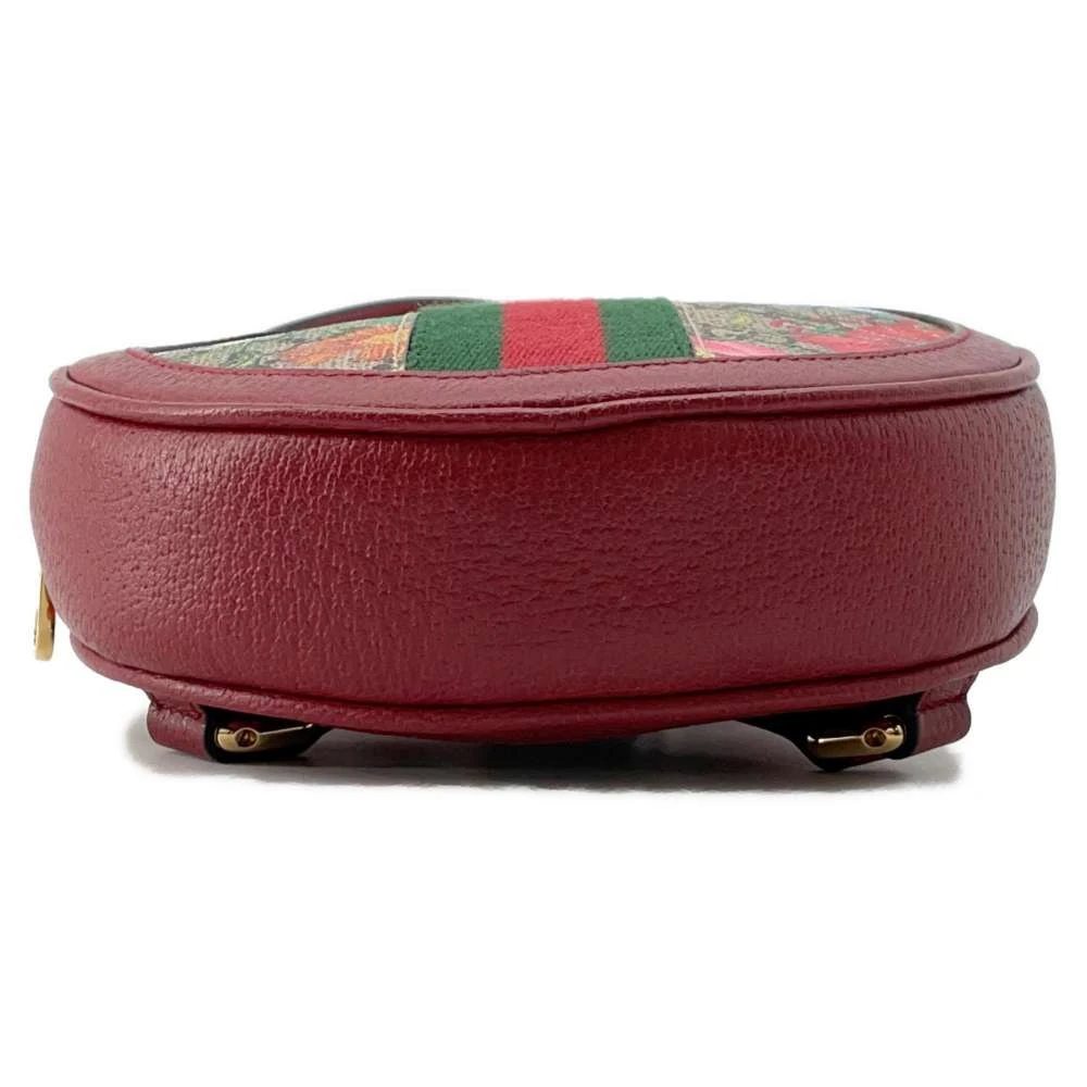 Gucci Red GG Supreme Canvas and Leather Floral Ophidia Backpack