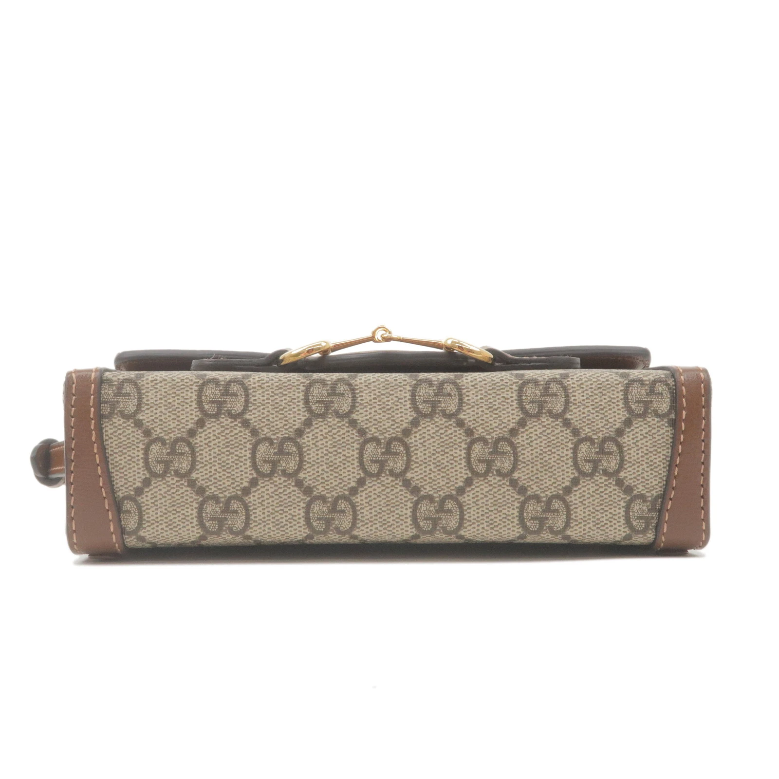 Gucci Beige/Brown GG Supreme Canvas Mini Horsebit 1955 Crossbody Bag