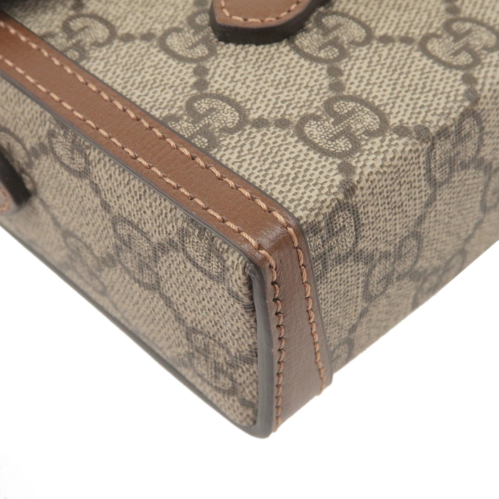 Gucci Beige/Brown GG Supreme Canvas Mini Horsebit 1955 Crossbody Bag