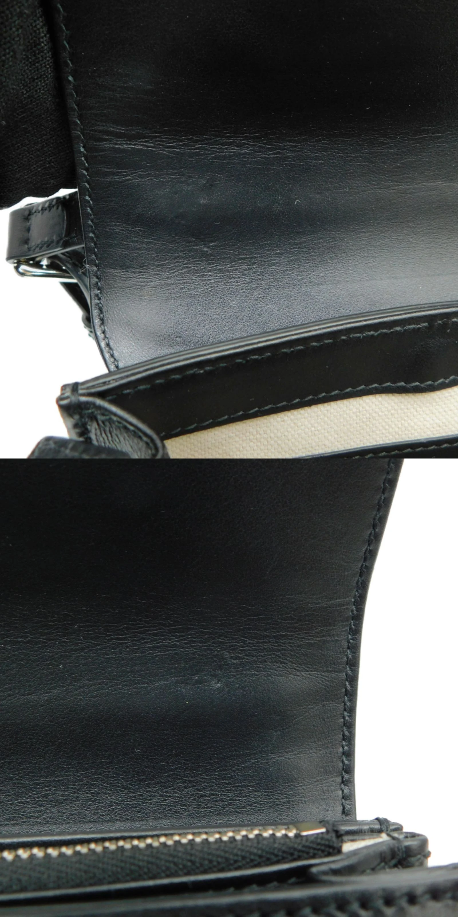 Gucci Black Embossed GG Leather Messenger Bag