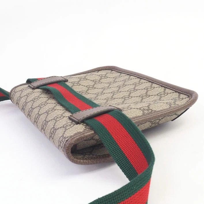 Gucci Brown GG Supreme Canvas and Leather Neo Vintage Web Belt Bag