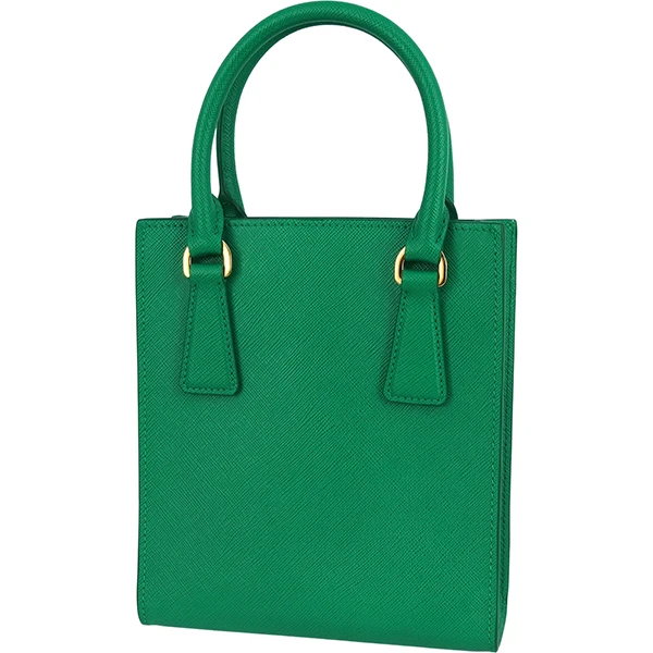 Prada Mango Green Saffiano Leather Mini Tote Bag