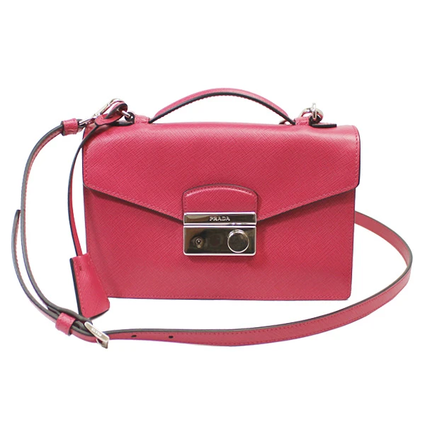 Prada Pink Saffiano Leather Crossbody Bag