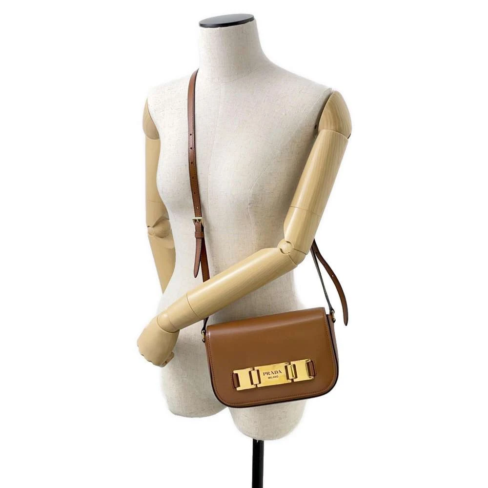 Prada City Calf Leather Brown Crossbody Bag