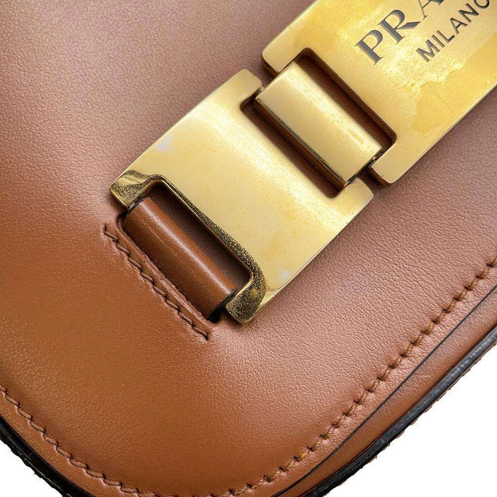 Prada City Calf Leather Brown Crossbody Bag
