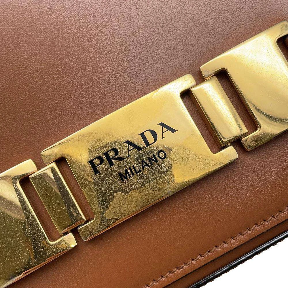 Prada City Calf Leather Brown Crossbody Bag