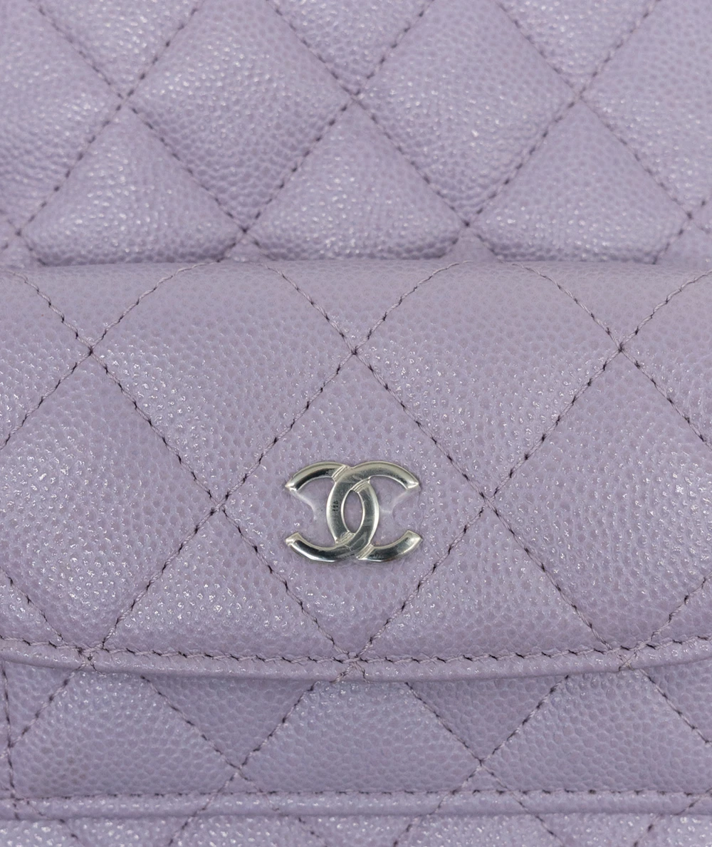 Chanel Lilac Color Quilted Caviar Leather Mini Backpack