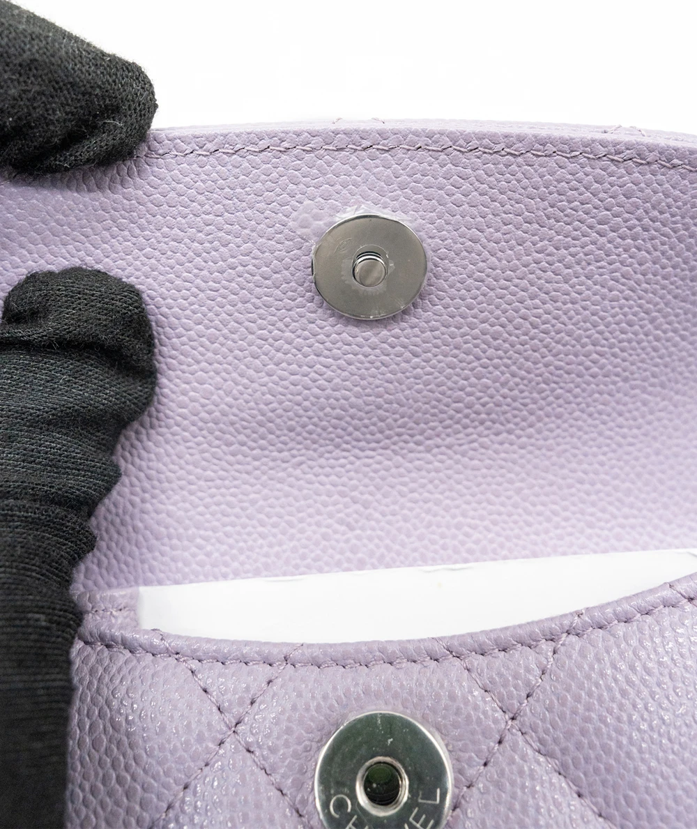 Chanel Lilac Color Quilted Caviar Leather Mini Backpack