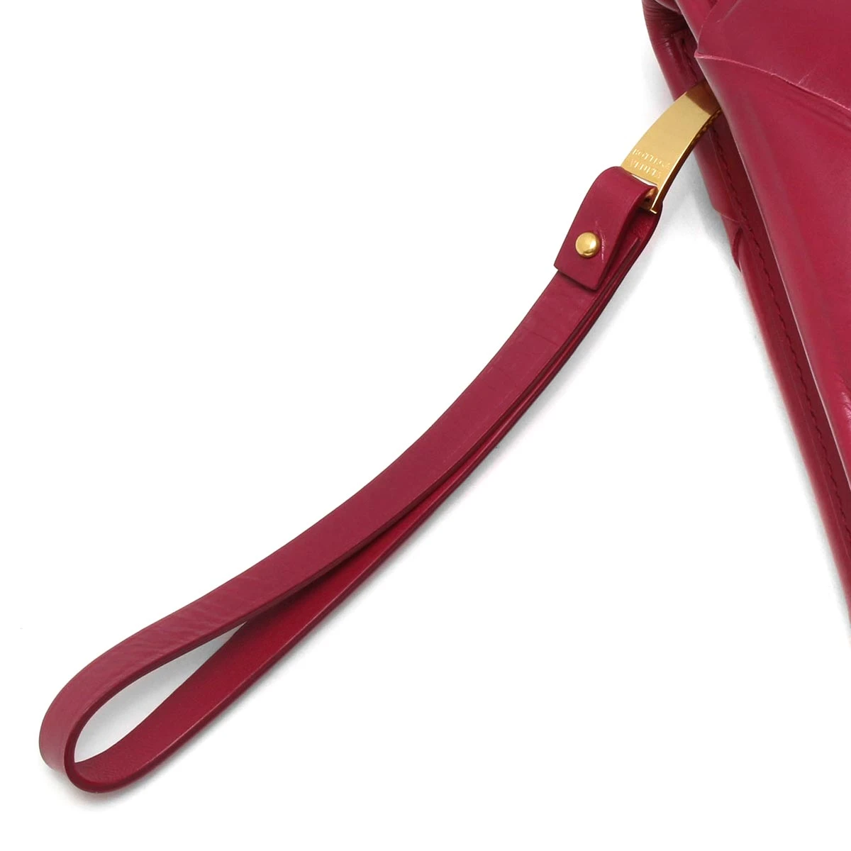 Bottega Veneta Amaranth Leather Maxi Intrecciato Padded Clutch