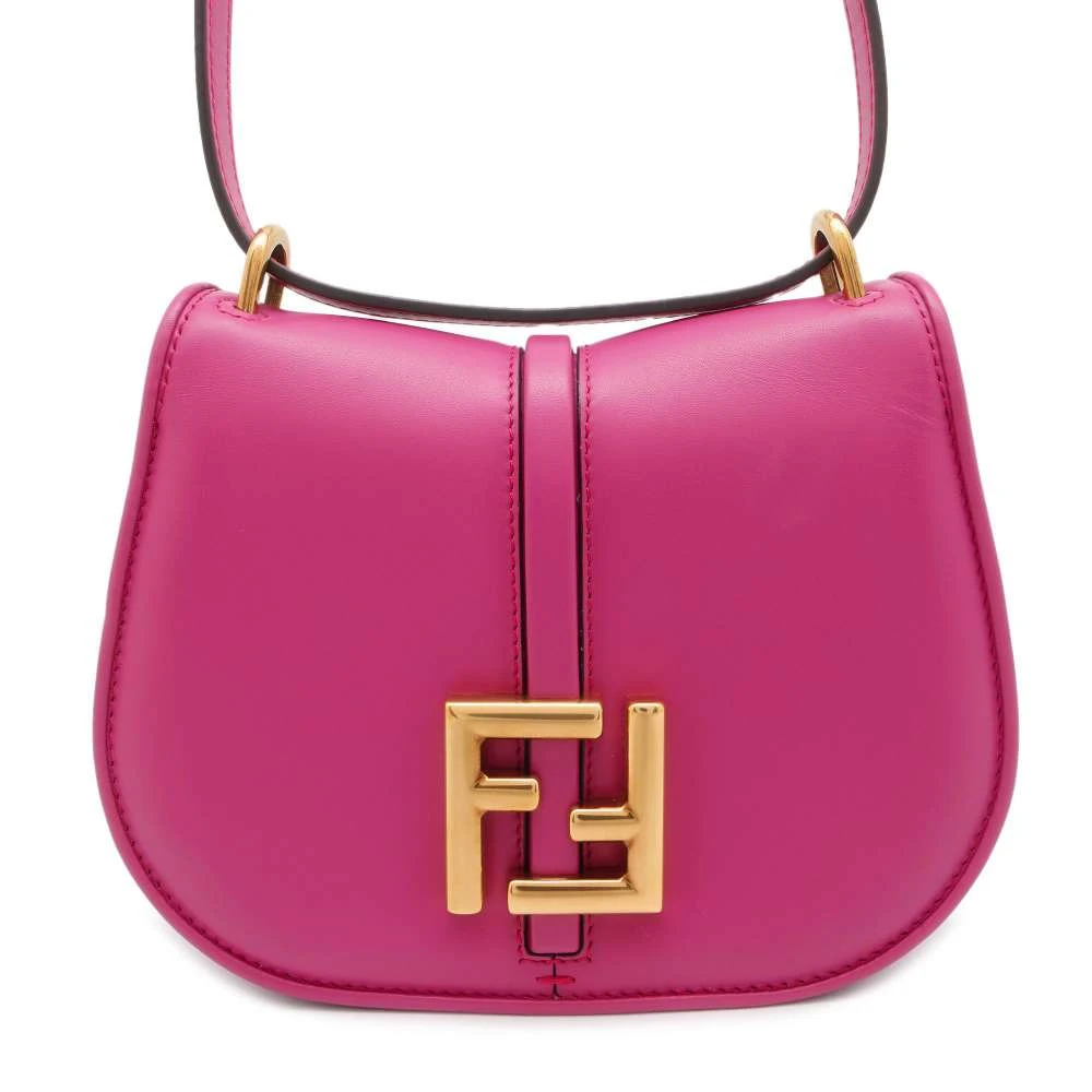 Fendi Pink Leather Small Cmon Shoulder Bag