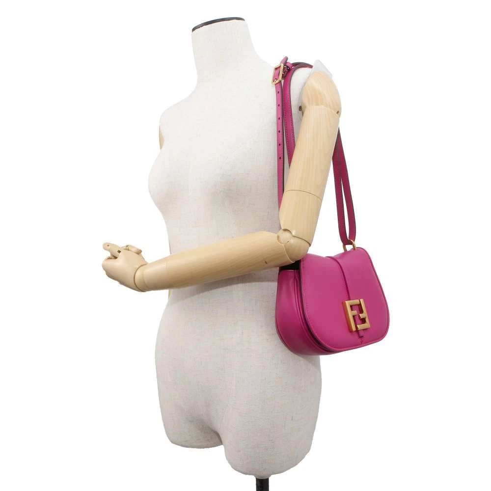 Fendi Pink Leather Small Cmon Shoulder Bag