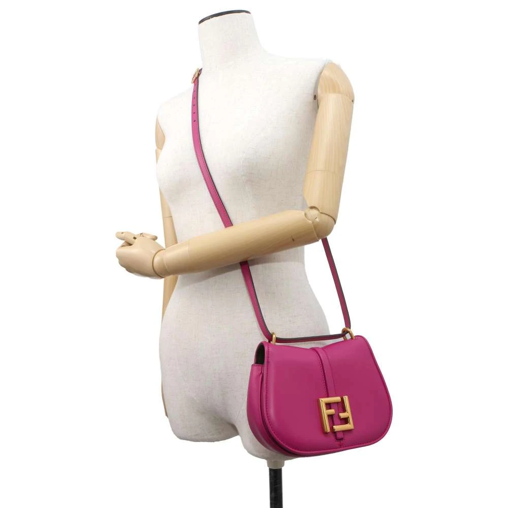 Fendi Pink Leather Small Cmon Shoulder Bag