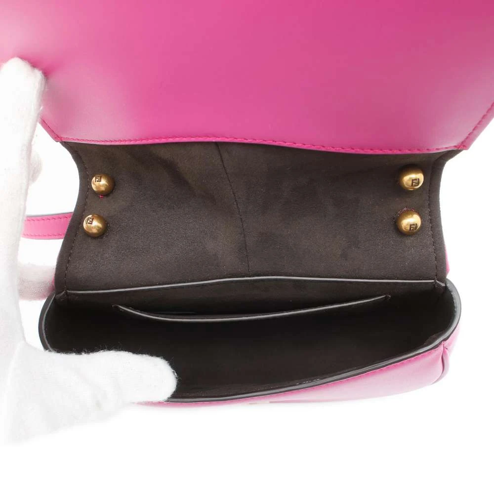 Fendi Pink Leather Small Cmon Shoulder Bag