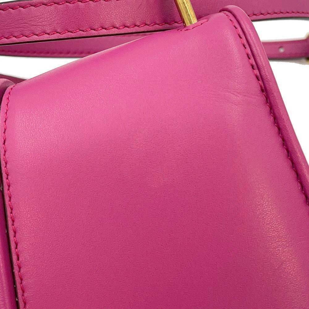 Fendi Pink Leather Small Cmon Shoulder Bag