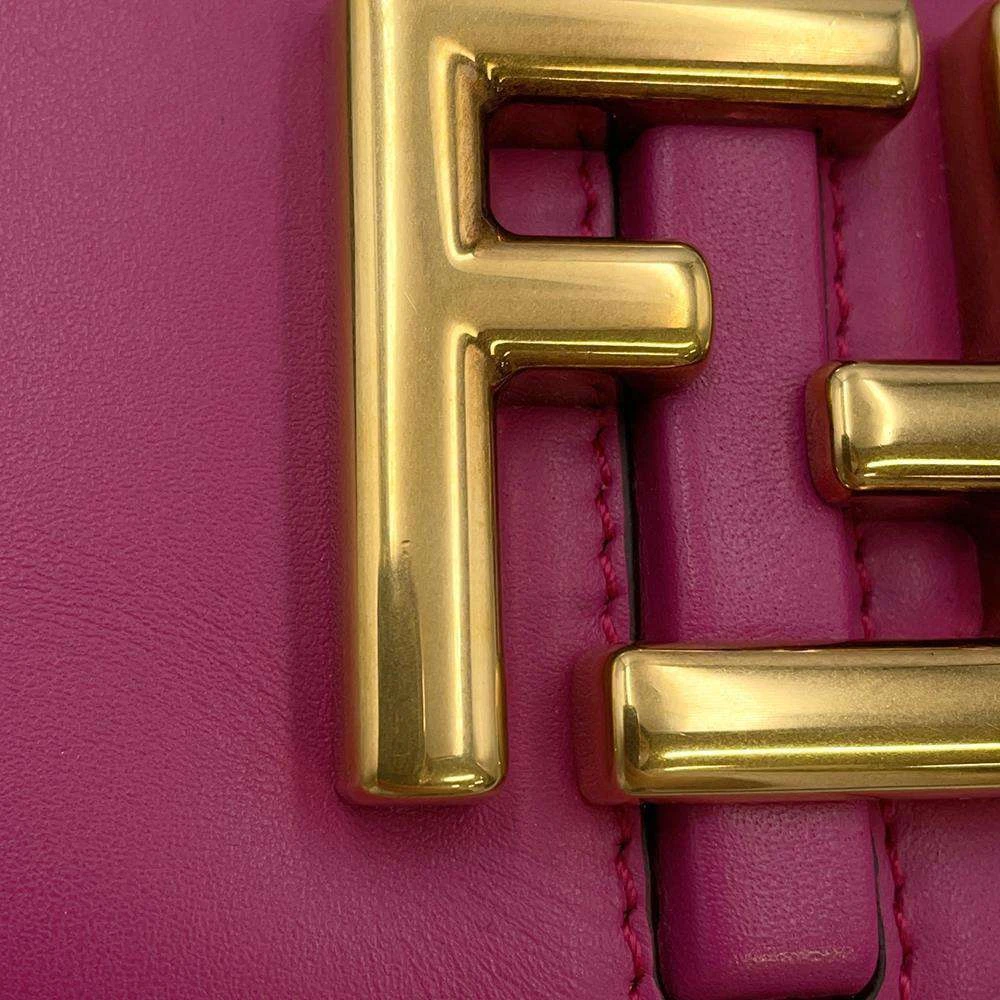 Fendi Pink Leather Small Cmon Shoulder Bag