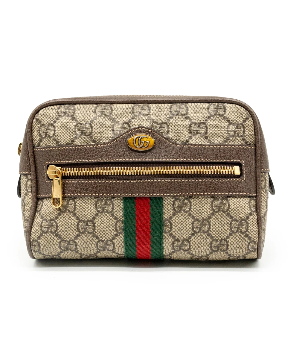 Gucci Brown GG Supreme Canvas Ophidia Mini Crossbody Bag