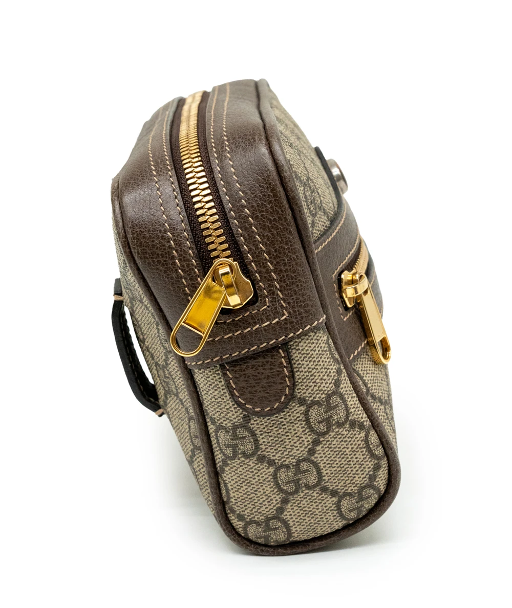 Gucci Brown GG Supreme Canvas Ophidia Mini Crossbody Bag