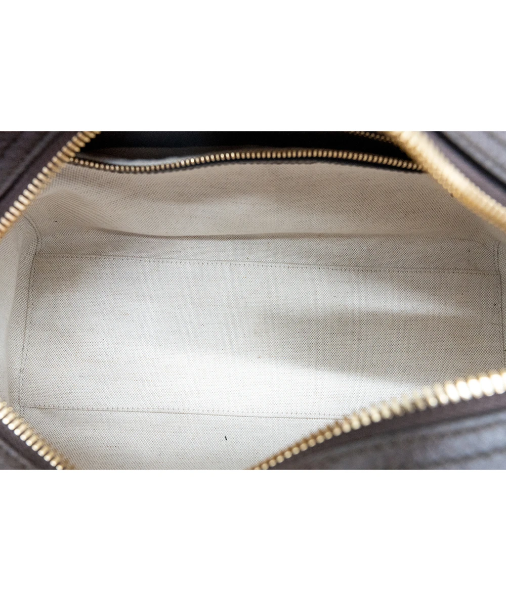 Gucci Brown/Beige GG Canvas and Leather Medium Ophidia Satchel