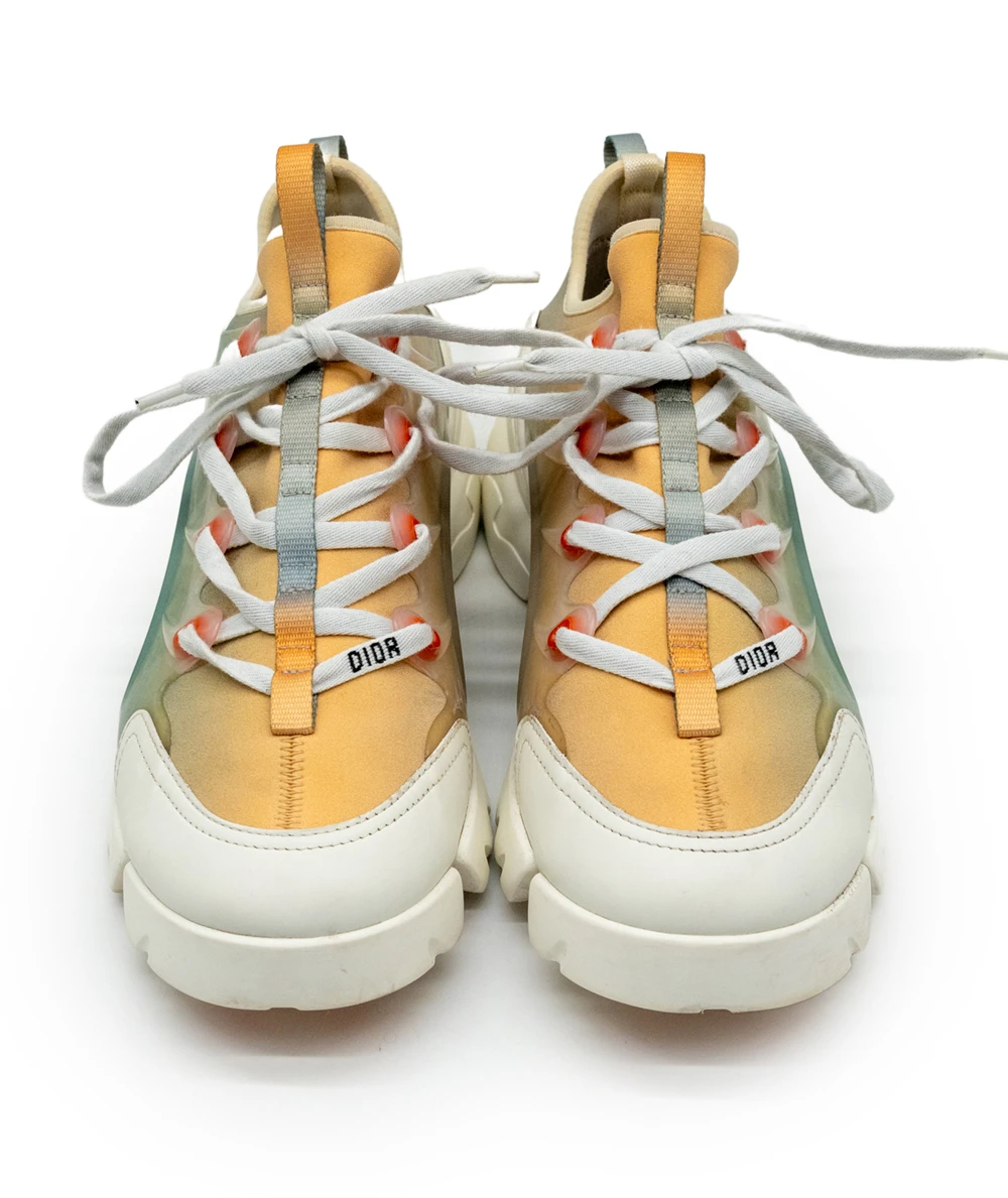 Dior Size 40.5 Multicolor Rubber and Leather D-Connect Sneakers
