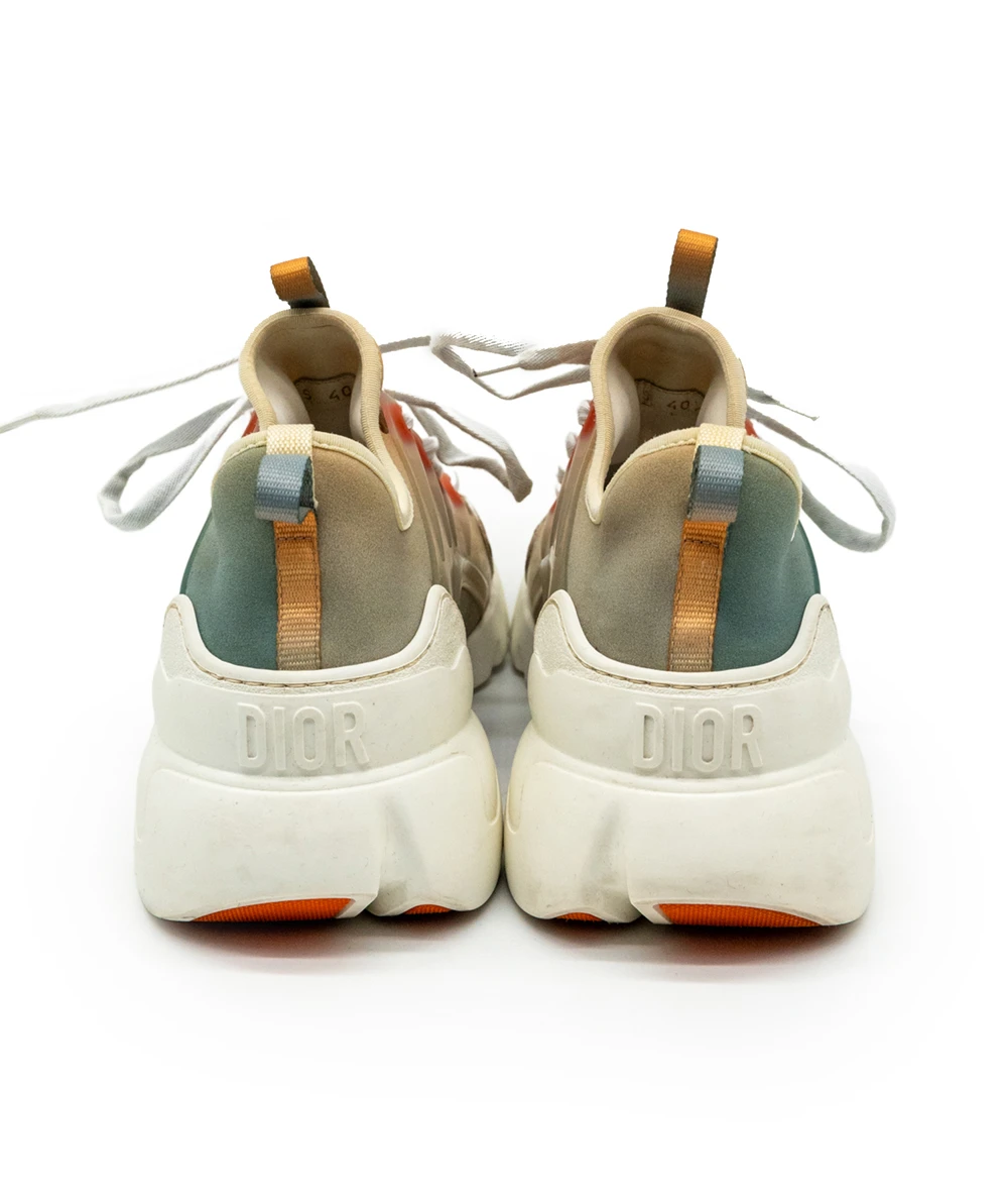 Dior Size 40.5 Multicolor Rubber and Leather D-Connect Sneakers
