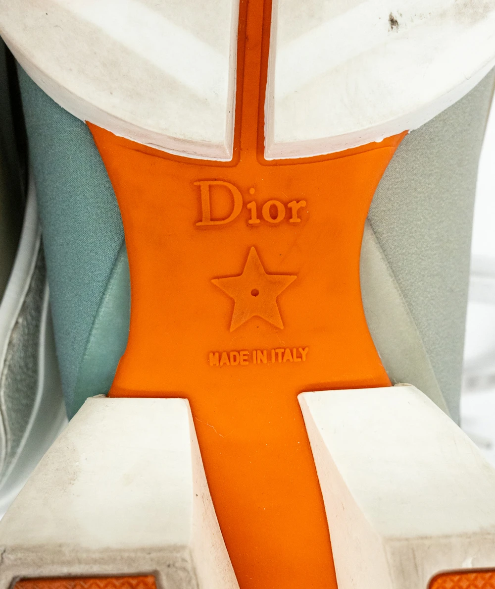 Dior Size 40.5 Multicolor Rubber and Leather D-Connect Sneakers