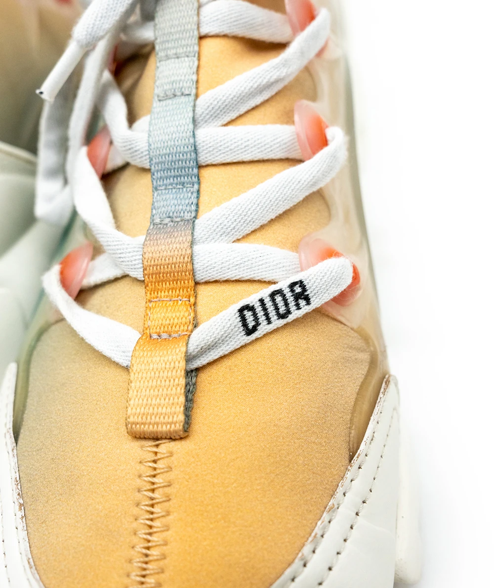 Dior Size 40.5 Multicolor Rubber and Leather D-Connect Sneakers