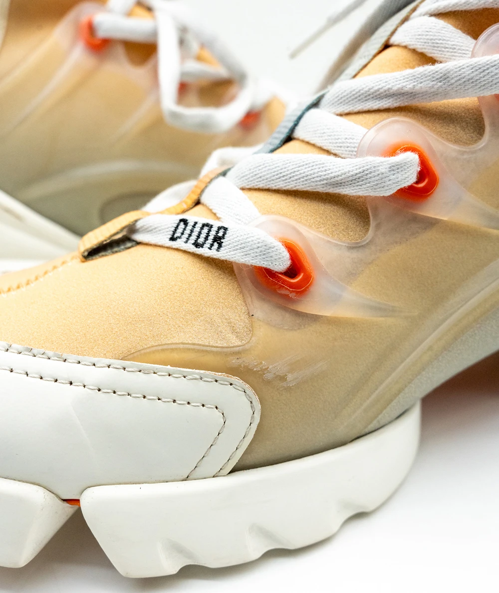 Dior Size 40.5 Multicolor Rubber and Leather D-Connect Sneakers