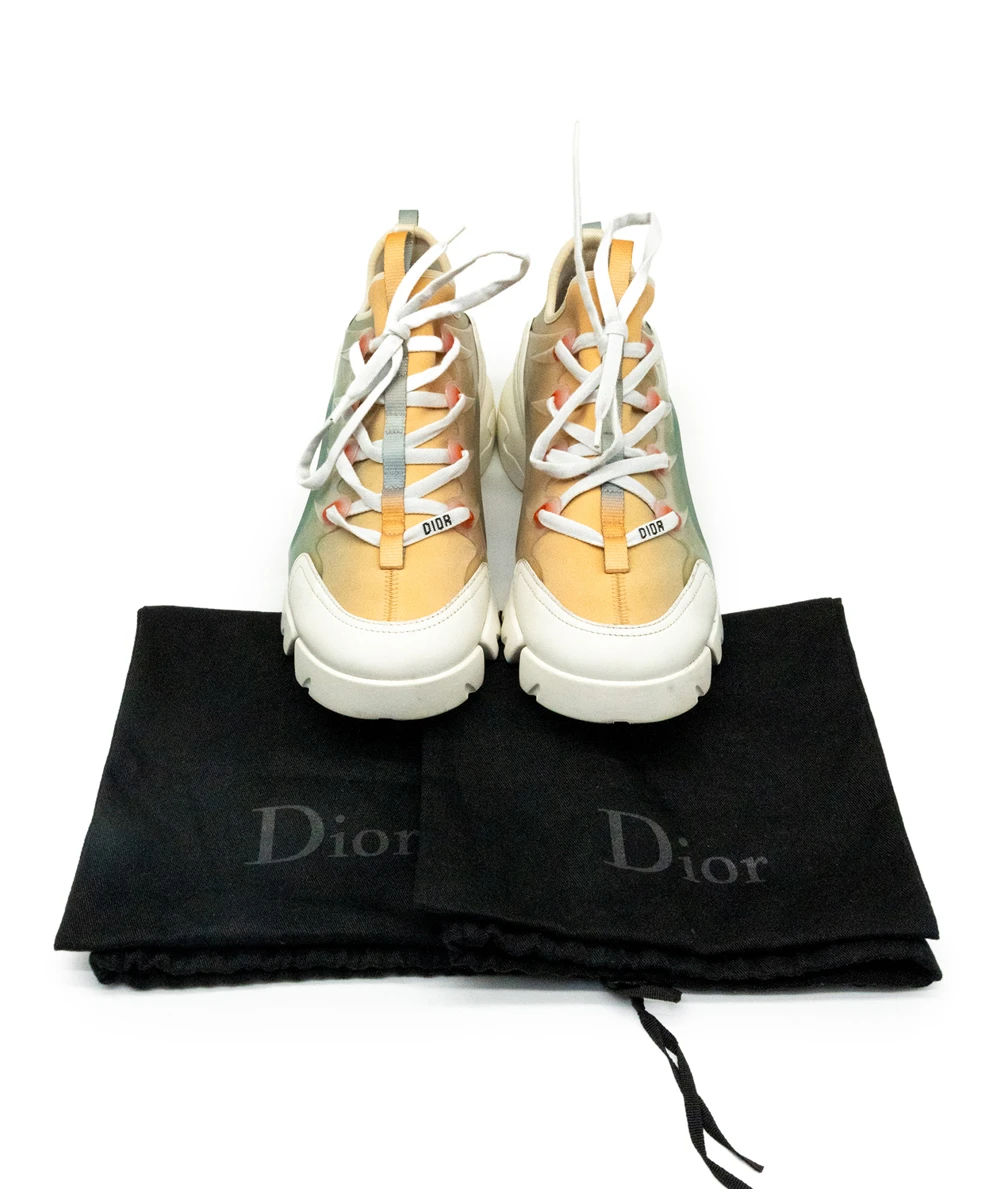Dior Size 40.5 Multicolor Rubber and Leather D-Connect Sneakers