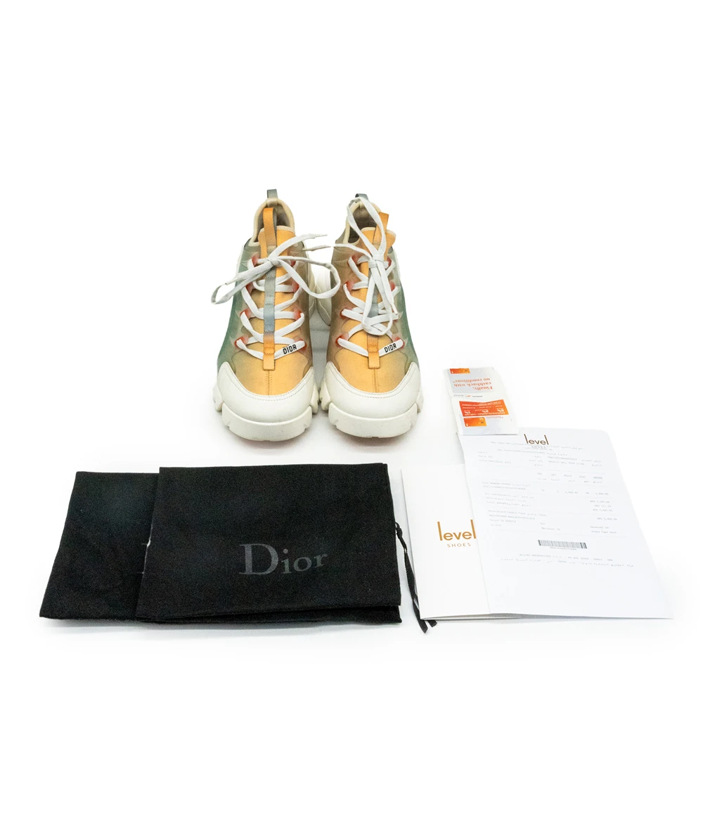 Dior Size 40.5 Multicolor Rubber and Leather D-Connect Sneakers