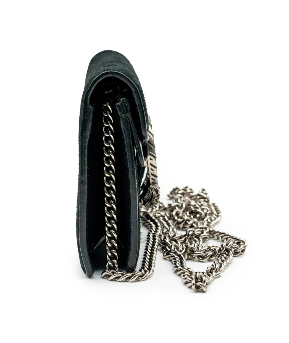 Gucci Black Velvet and Leather Super Mini Dionysus Shoulder Bag
