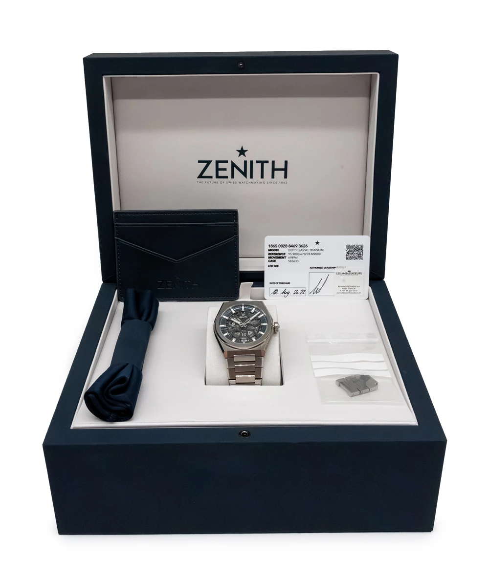 Zenith 2022 Defy El Primero 21 44mm 95.9000.9004/78.M9000 Titanium Mens Automatic Watch