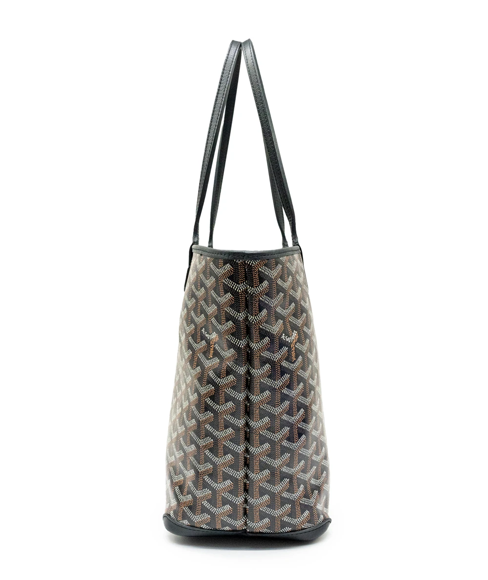 Goyard Black Goyardine Coated Canvas and Leather Artois PM Tote