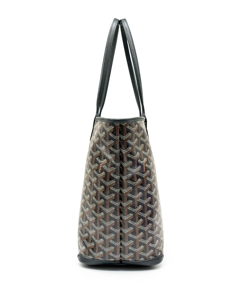 Goyard Black Goyardine Coated Canvas and Leather Artois PM Tote