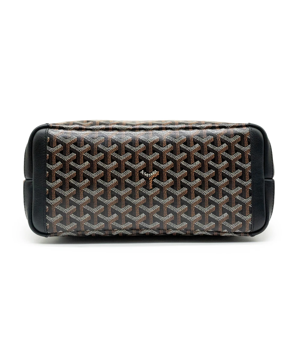 Goyard Black Goyardine Coated Canvas and Leather Artois PM Tote