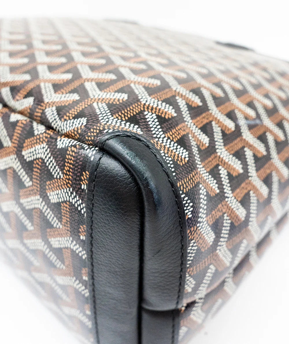 Goyard Black Goyardine Coated Canvas and Leather Artois PM Tote