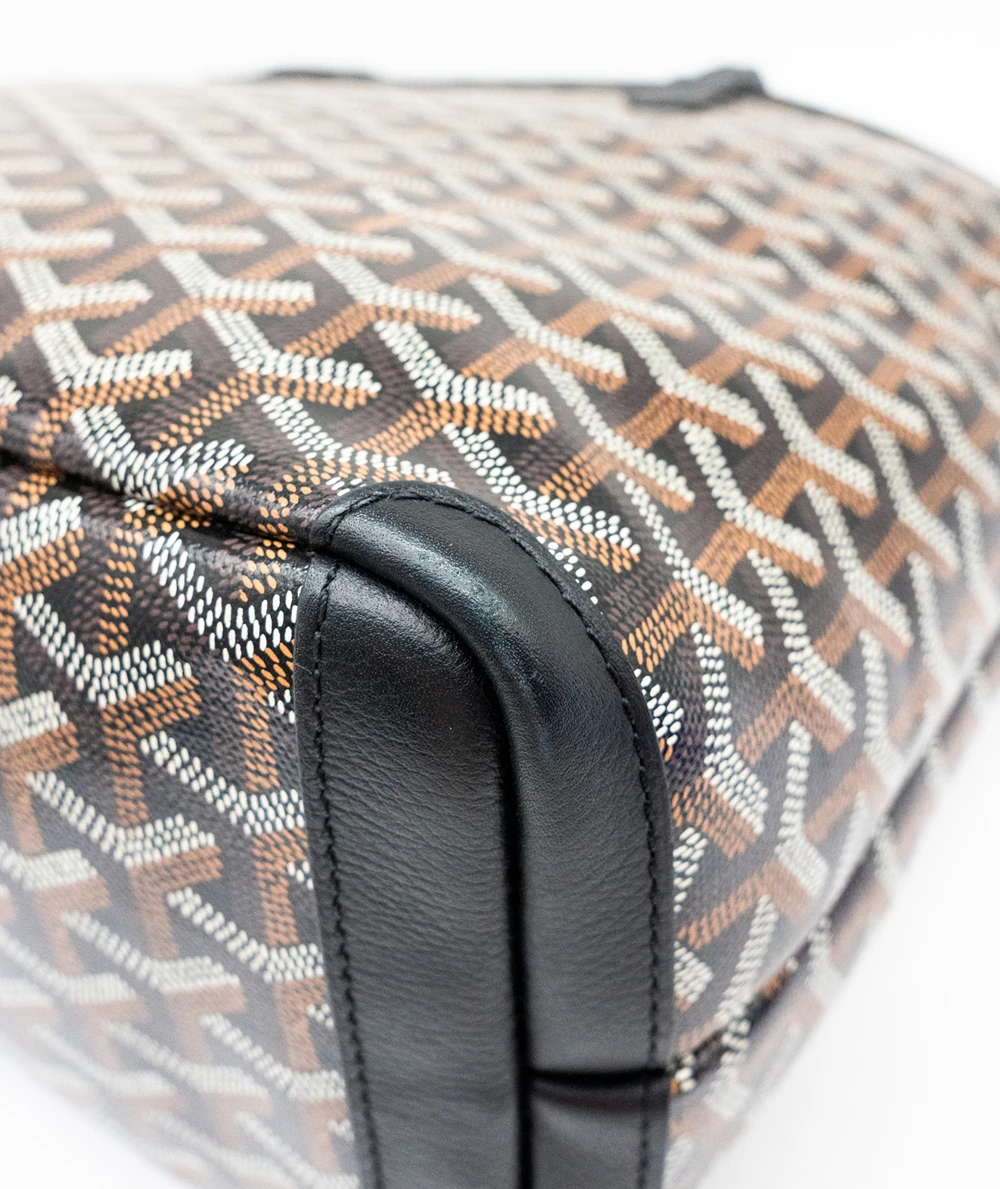 Goyard Black Goyardine Coated Canvas and Leather Artois PM Tote