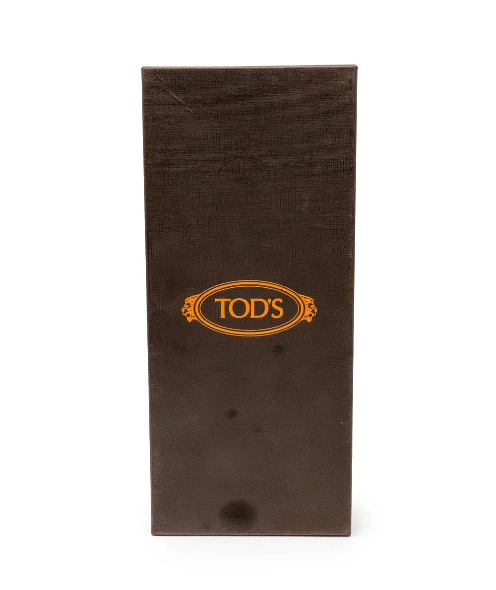 Tods Size 36 Silver Leather and Black Limited Edition Slides