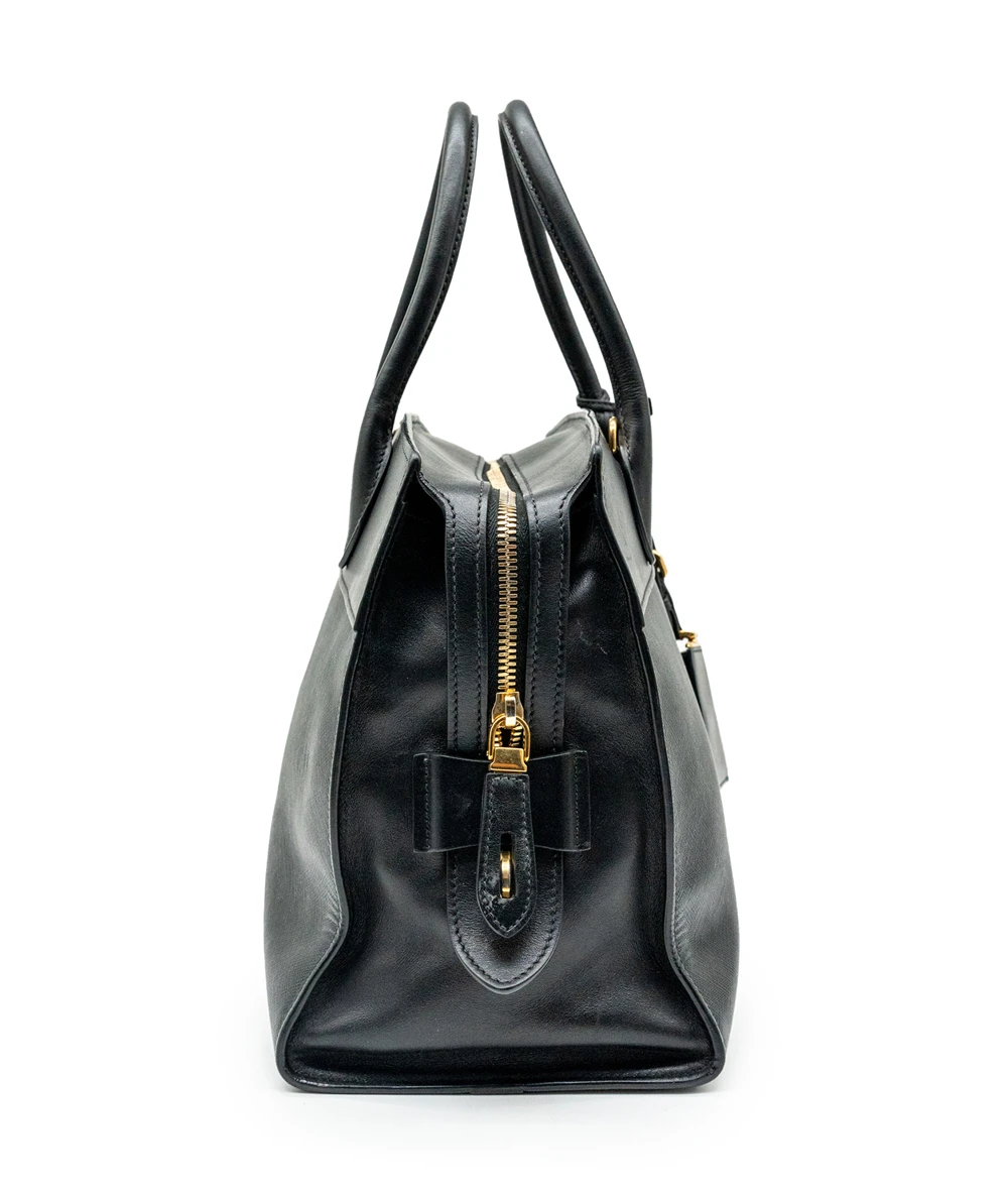 Prada Black Saffiano Leather Medium Esplanade City Tote