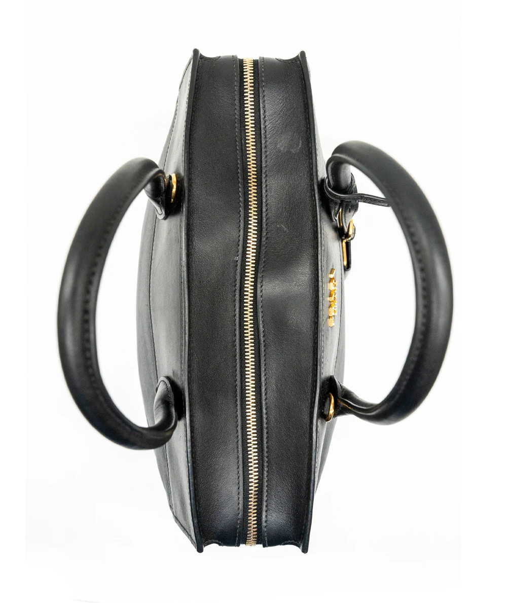 Prada Black Saffiano Leather Medium Esplanade City Tote