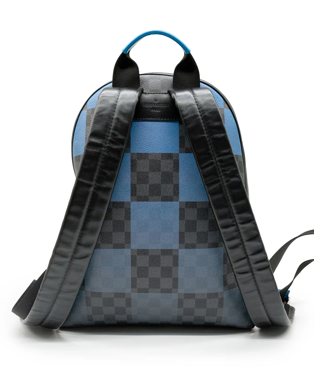 Louis Vuitton Blue/Black Limited Edition Damier Graphite Giant PM Josh Backpack