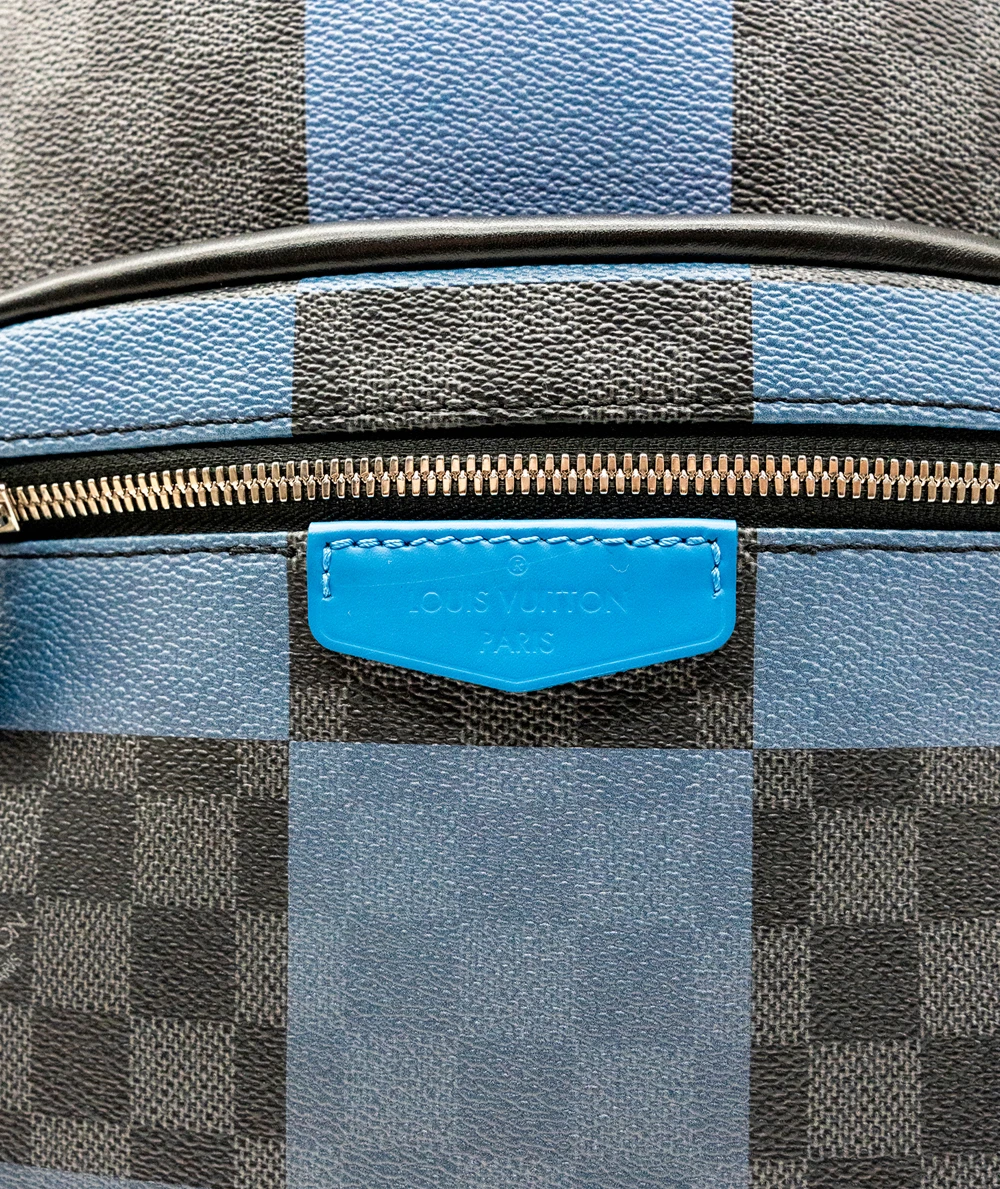 Louis Vuitton Blue/Black Limited Edition Damier Graphite Giant PM Josh Backpack