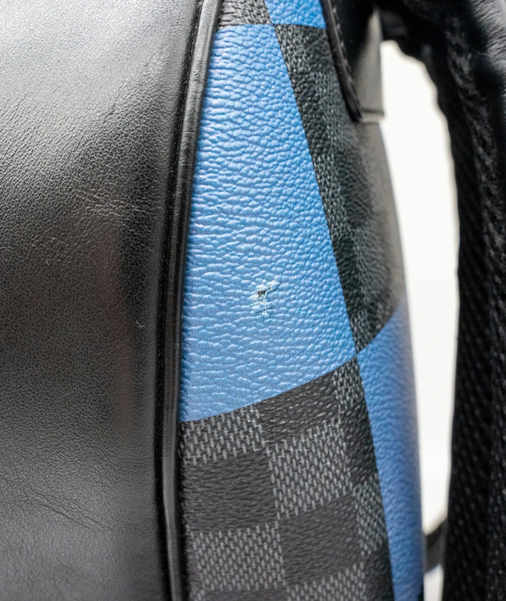 Louis Vuitton Blue/Black Limited Edition Damier Graphite Giant PM Josh Backpack